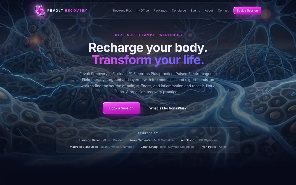 Revolt Recovery website, built by Voreli AI